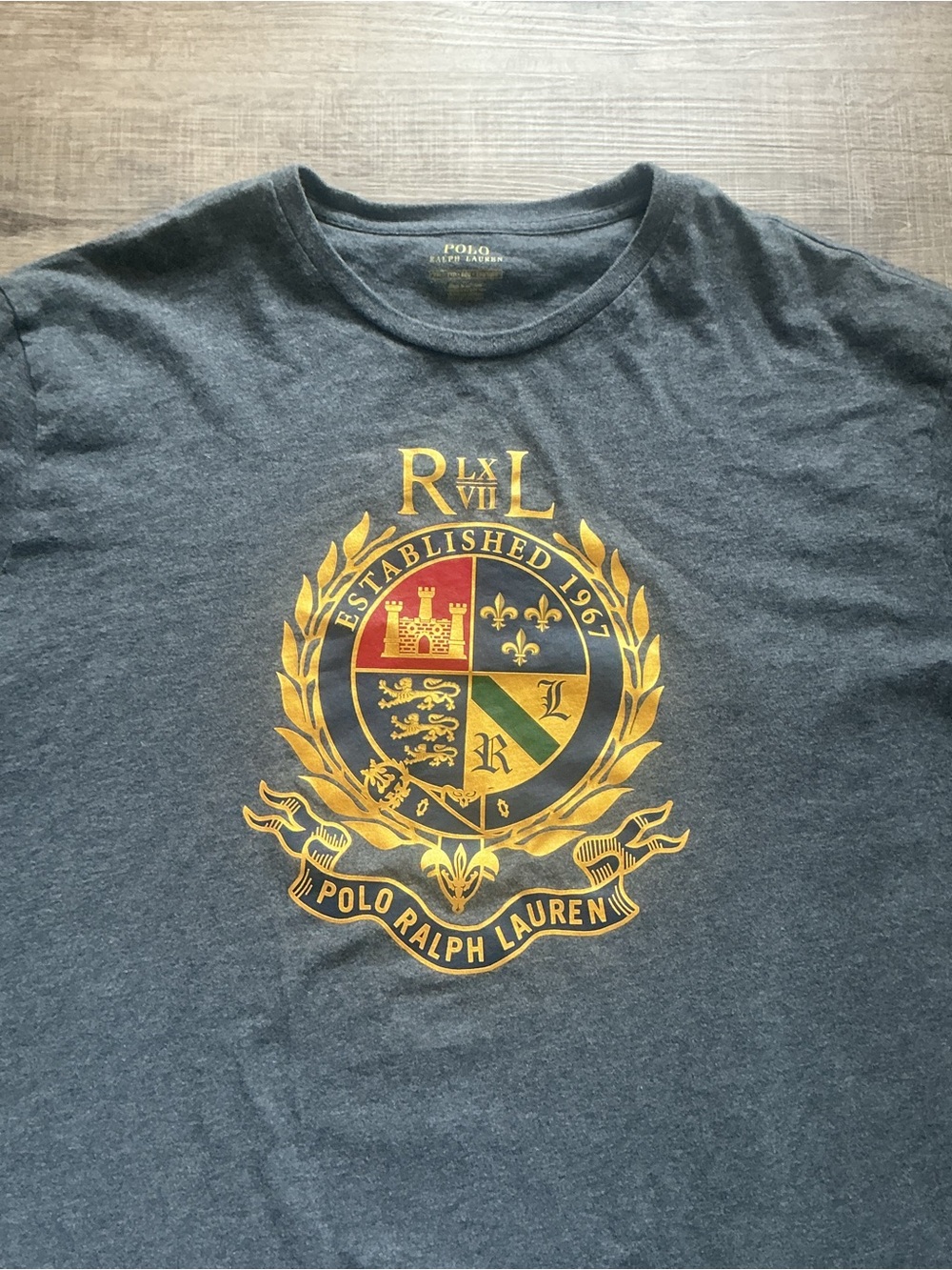Polo by Ralph Lauren Men's gray Crest Graphic Tee